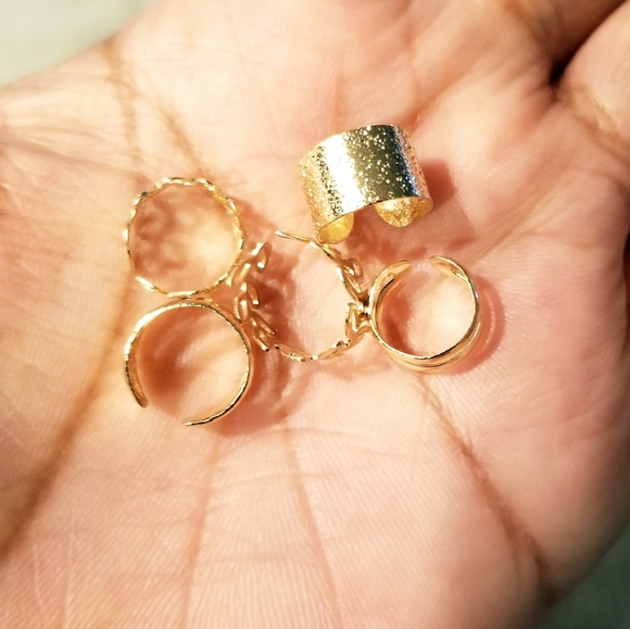 Gold 5pcs Ear Cuff Set - Picture 7 of 7